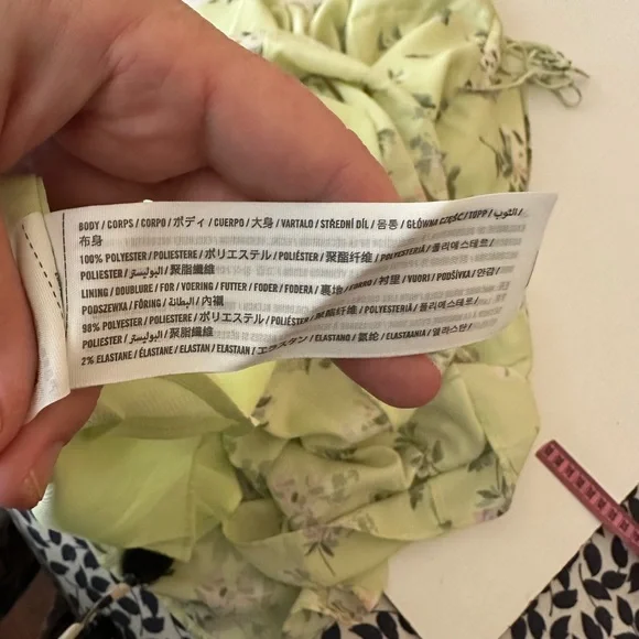 Abercrombie & Fitch Green Floral Halter Tie Neck Ultra Feminine Dress NWOT M - Picture 12 of 16